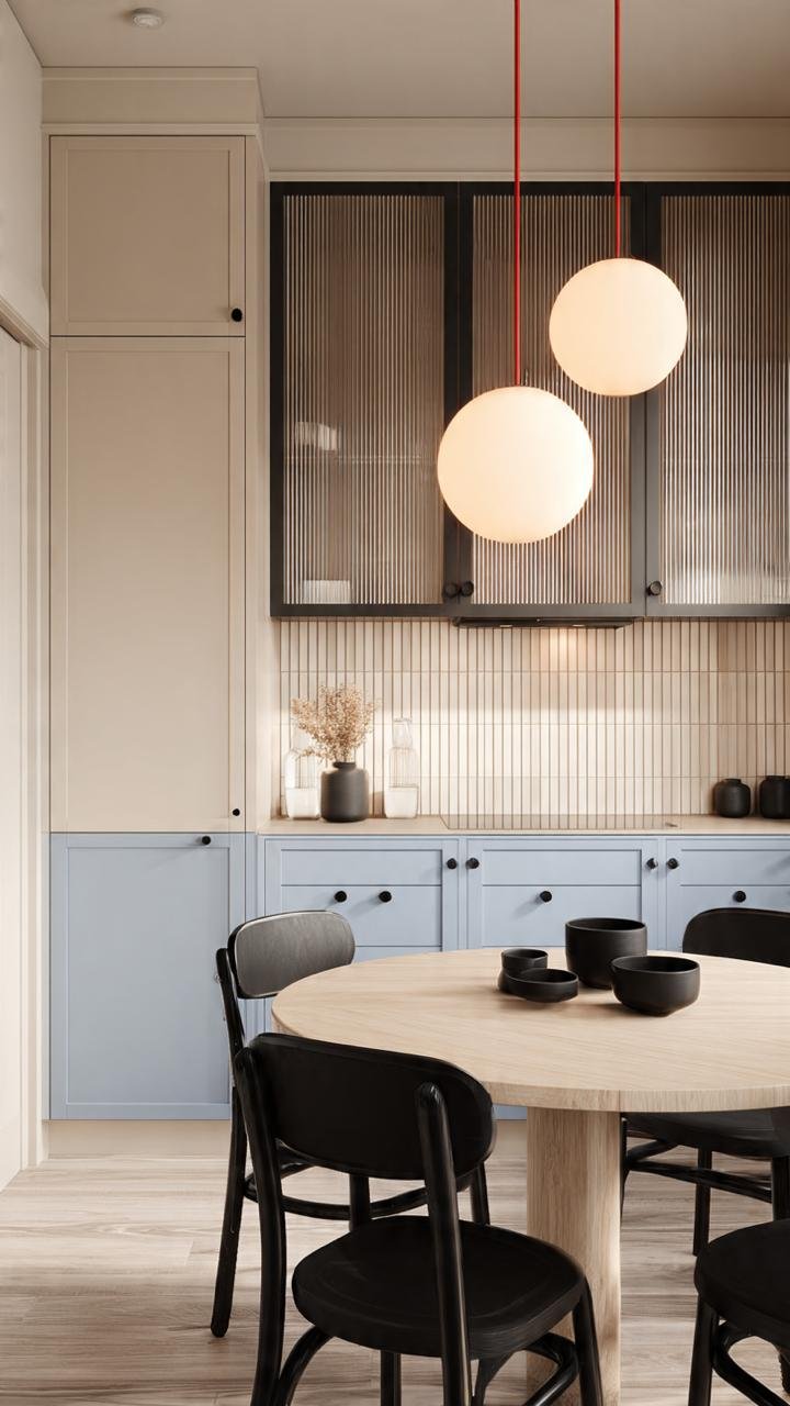 5 Ideas to Transform Your Kitchen with the Season's Most Wanted Palette: Sky Blue, Beige, and Ribbed Textures
