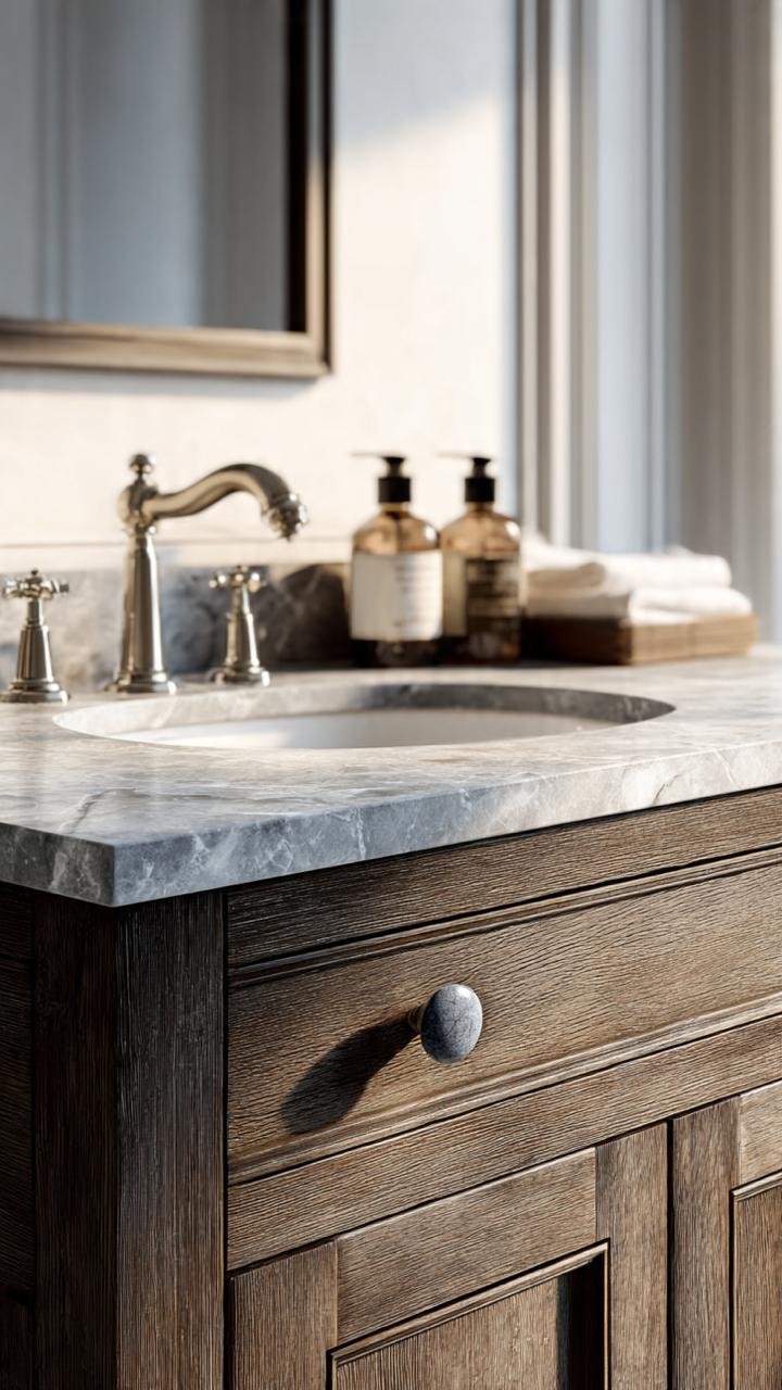 Why Rustic Wood and Marble Bathrooms Are Dominating Luxury Interior Design