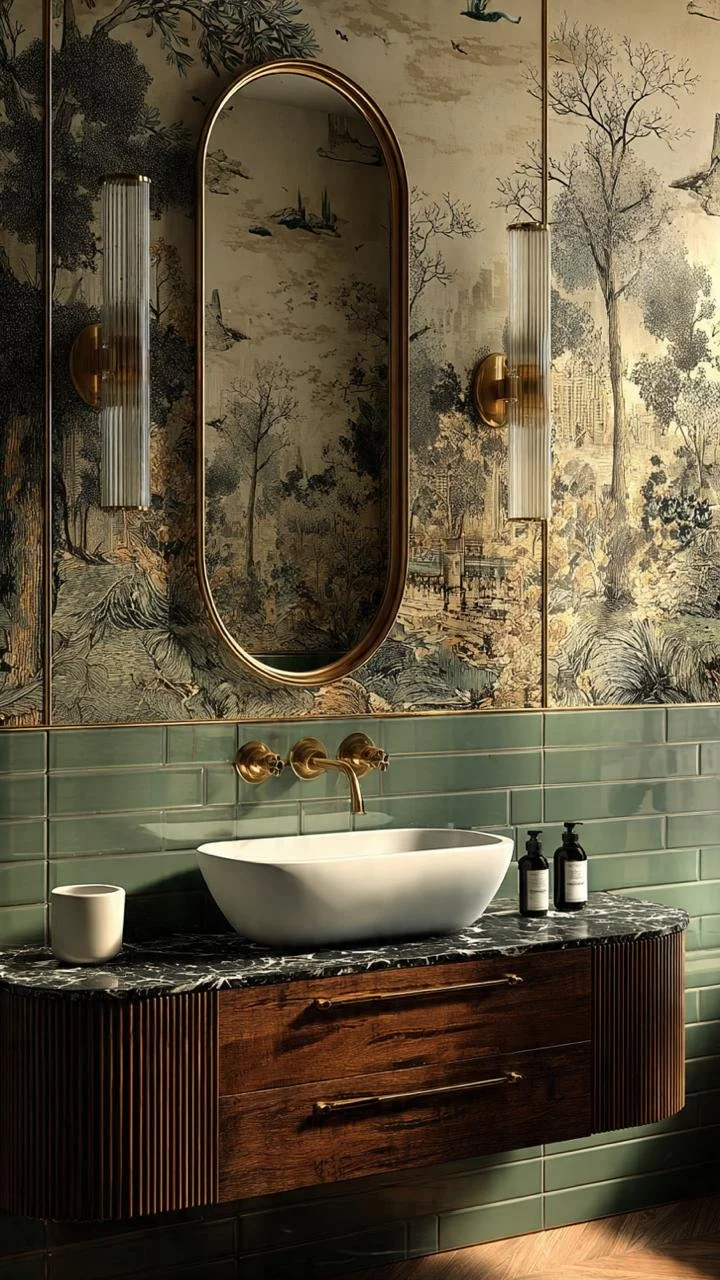 6 Luxury Bathroom Secrets That Turn Wallpaper into a Work of Art