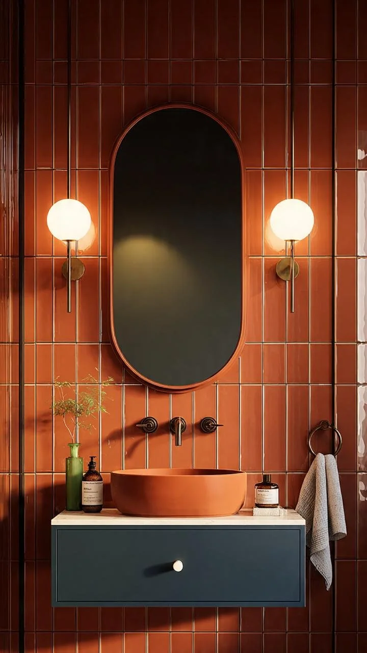 5 Terracotta Bathroom Vanity Ideas That Bring Warmth, Color, and Contemporary Character to Modern Interiors