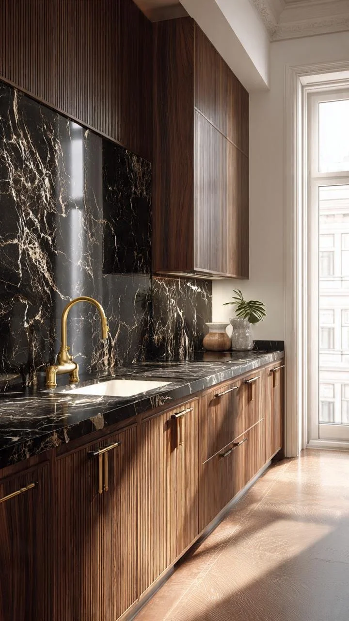 Luxury Dark Marble Kitchens: Where Natural Stone Meets Contemporary Warmth