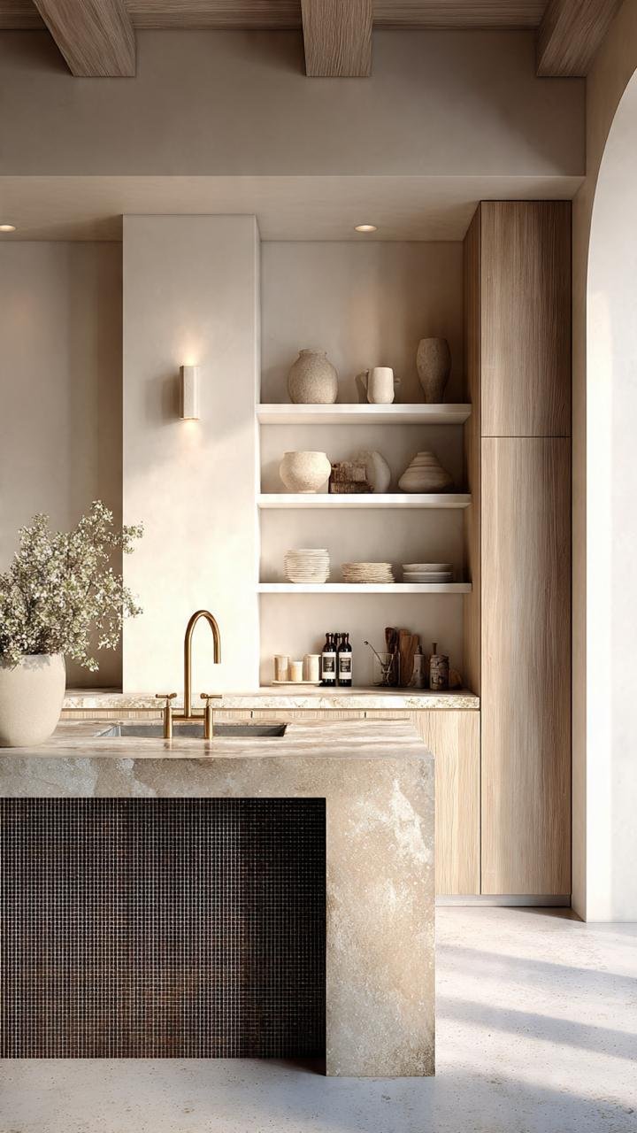 Soft Minimalist Kitchens: Where Warm Natural Materials Meet Contemporary Elegance