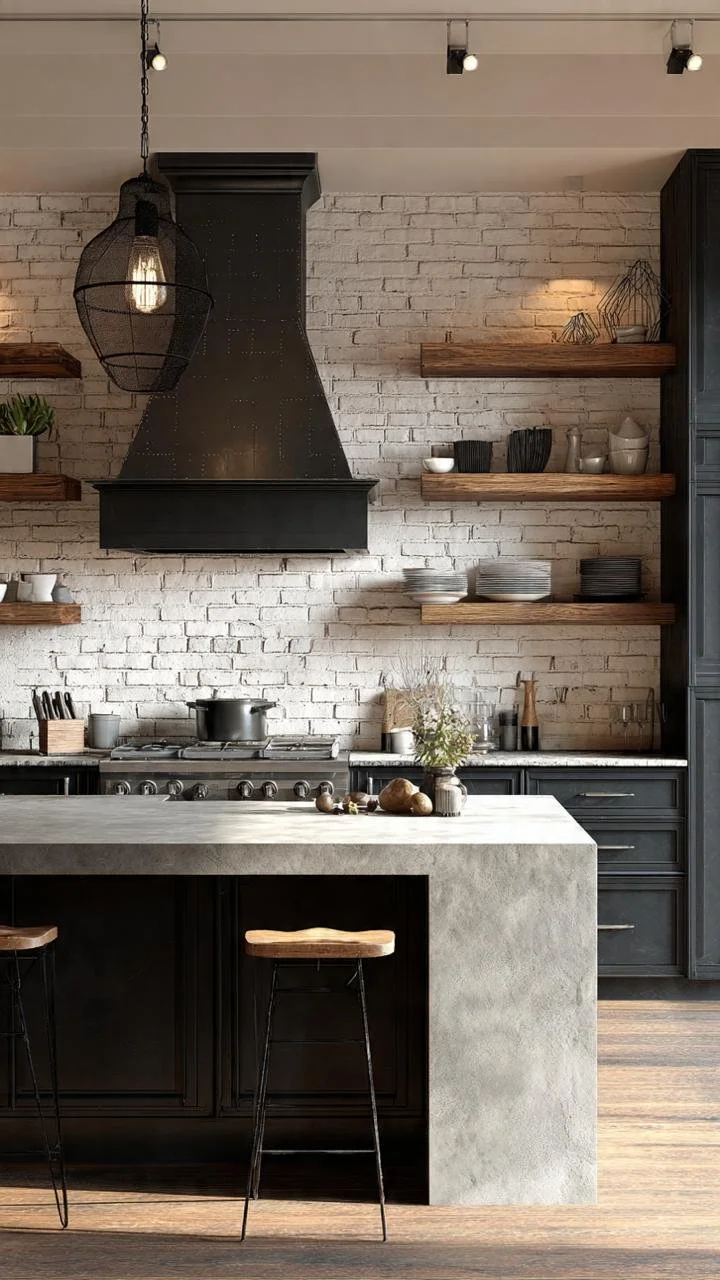 Industrial Black Kitchens: Where Raw Architecture Meets Timeless Sophistication