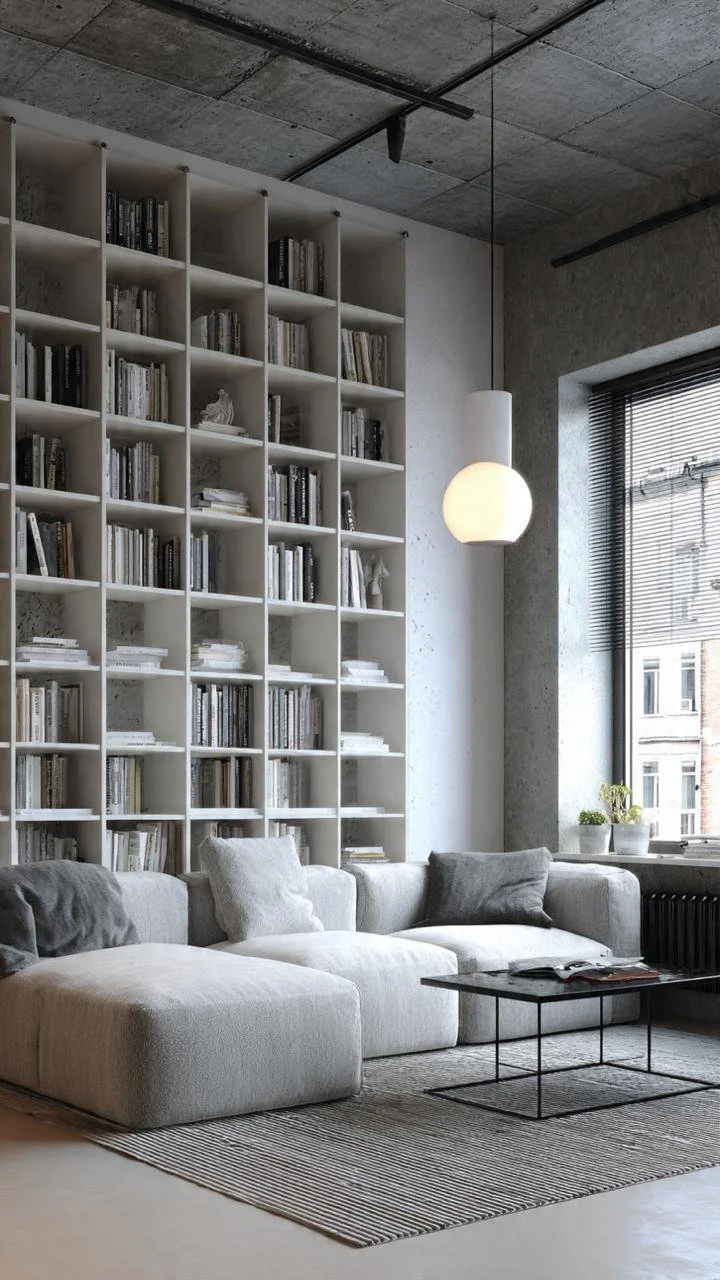 Sophisticated Minimalism: How to Create a Timeless Living Room with Built-In Shelving and Quiet Luxury Design