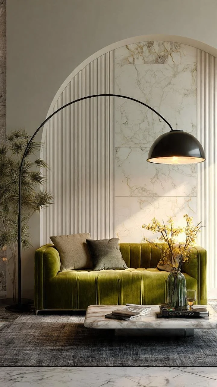Green Velvet Elegance: How Olive Sofas Are Redefining Luxury Living Room Design