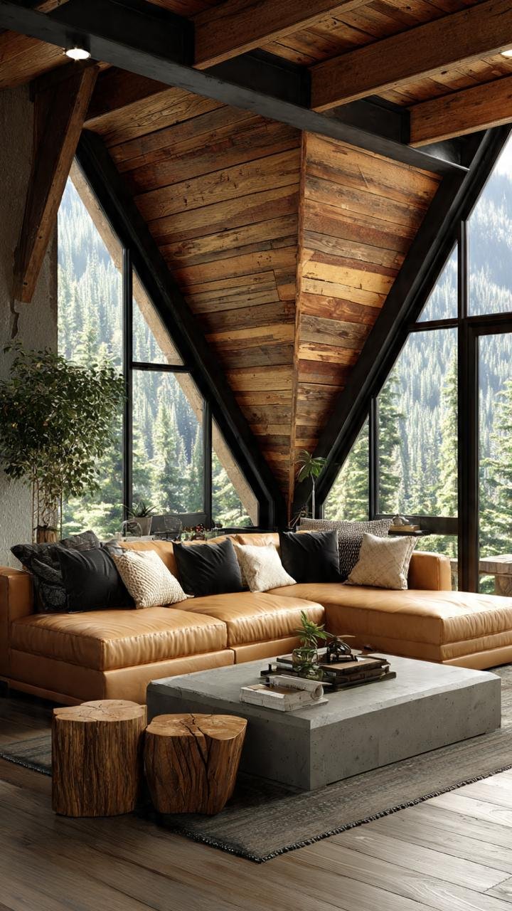 11 Luxury Mountain Living Room Ideas That Bring the Outdoors In | Modern Cabin &amp; Lodge Inspiration
