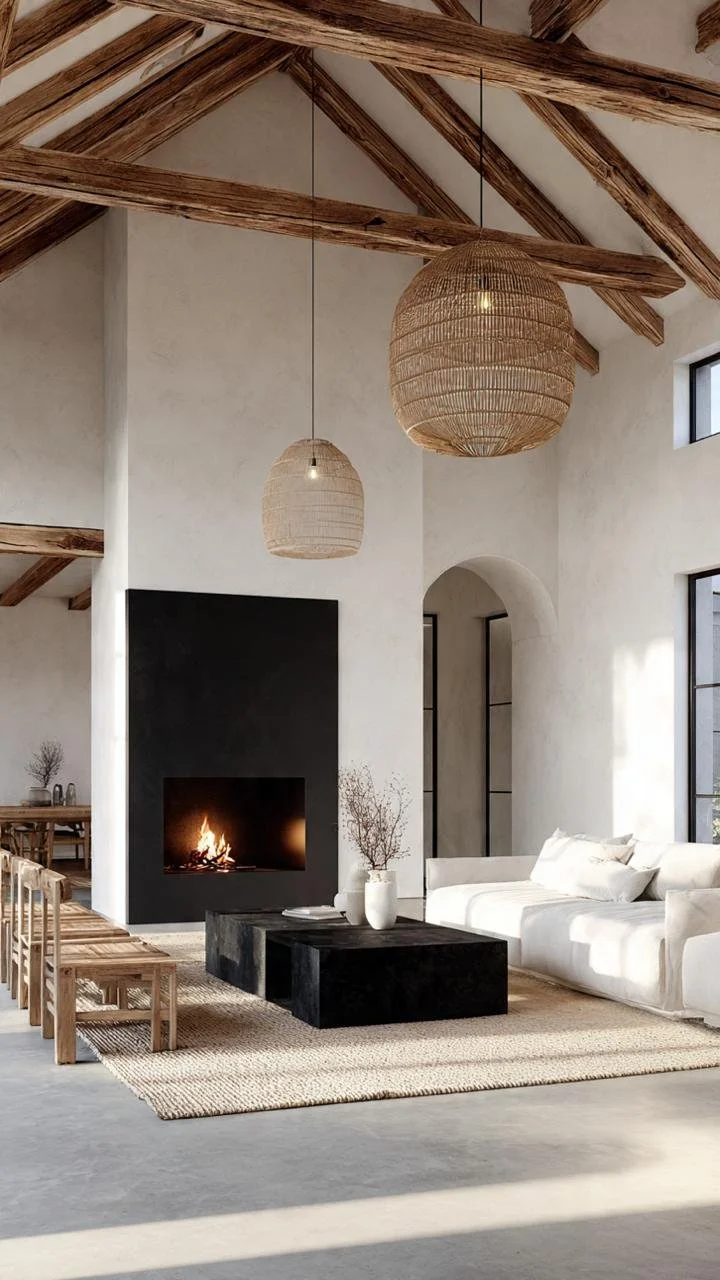 Rustic Contemporary Living Room in Salta, Argentina: Modern Rustic Wood Design with Timeless Elegance