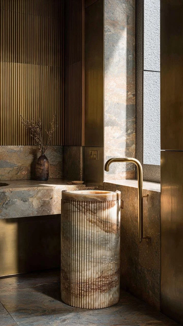 27 Luxury Marble Pedestal Sink Designs That Redefine Modern Bathrooms