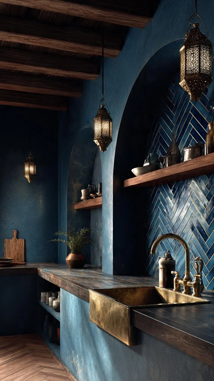 10 Blue Moroccan Kitchen Ideas