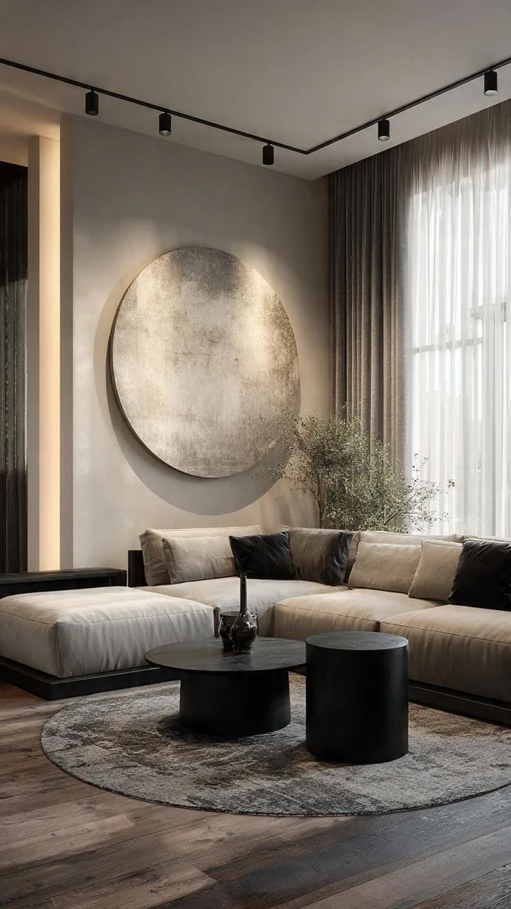 "The Circle on the Wall Every Minimalist Living Room Is Copying"