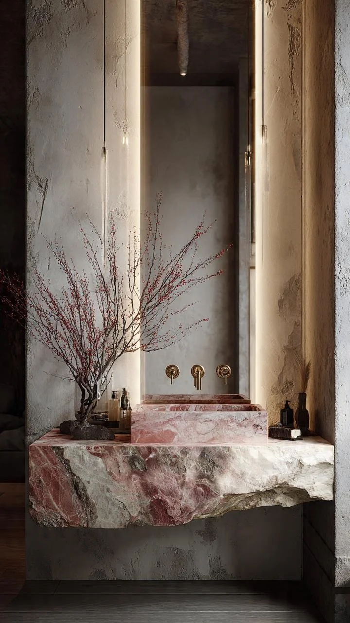 "The Stone Slab Secret Turning Bathroom Sinks Into Statement Art"