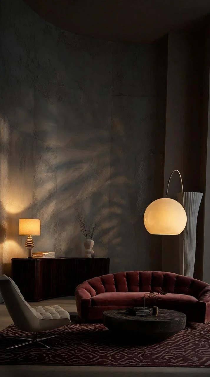 The Wall Texture Nobody Names, But Every Designer Uses: Inside the Plaster Trick Behind This Moody Lounge