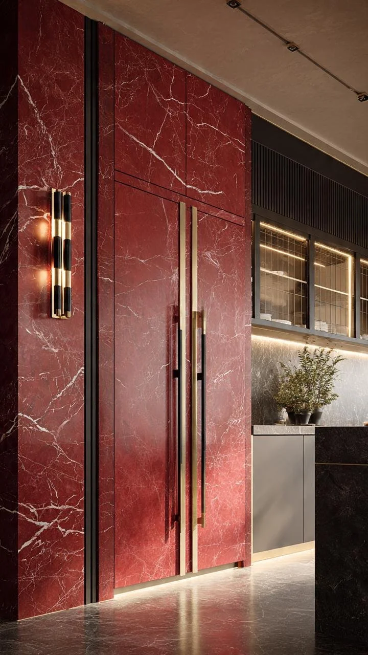 The Marble-Clad Doors Turning Storage Into the Room's Most Expensive-Looking Feature