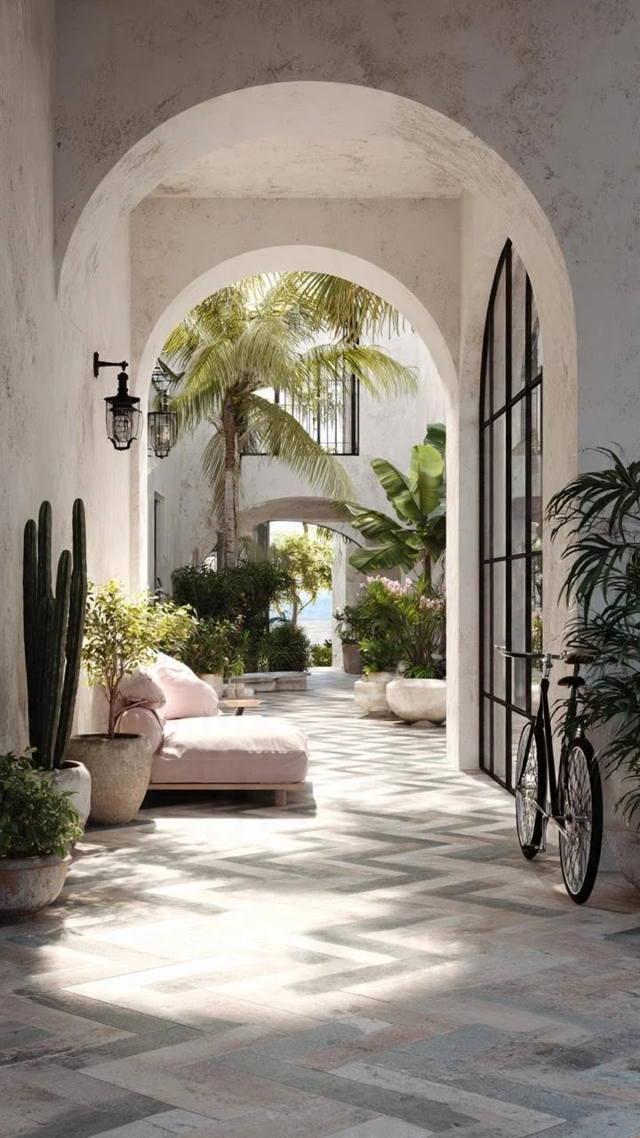 This Corridor Barely Has Furniture — So Why Does It Feel Like a Postcard?