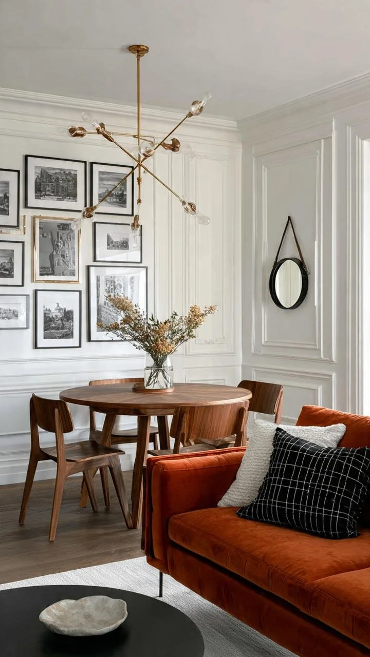Inspired by luxury Manhattan residences, this interior showcases decorative moldings, designer furniture, and artistic styling. The combination of classic and contemporary elements creates a truly timeless design.