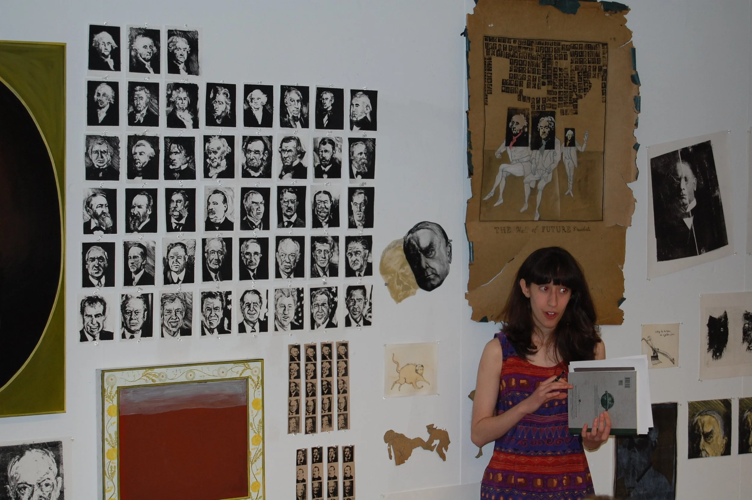 Shooting laser beams from my eyes at my sophomore crit (2013)