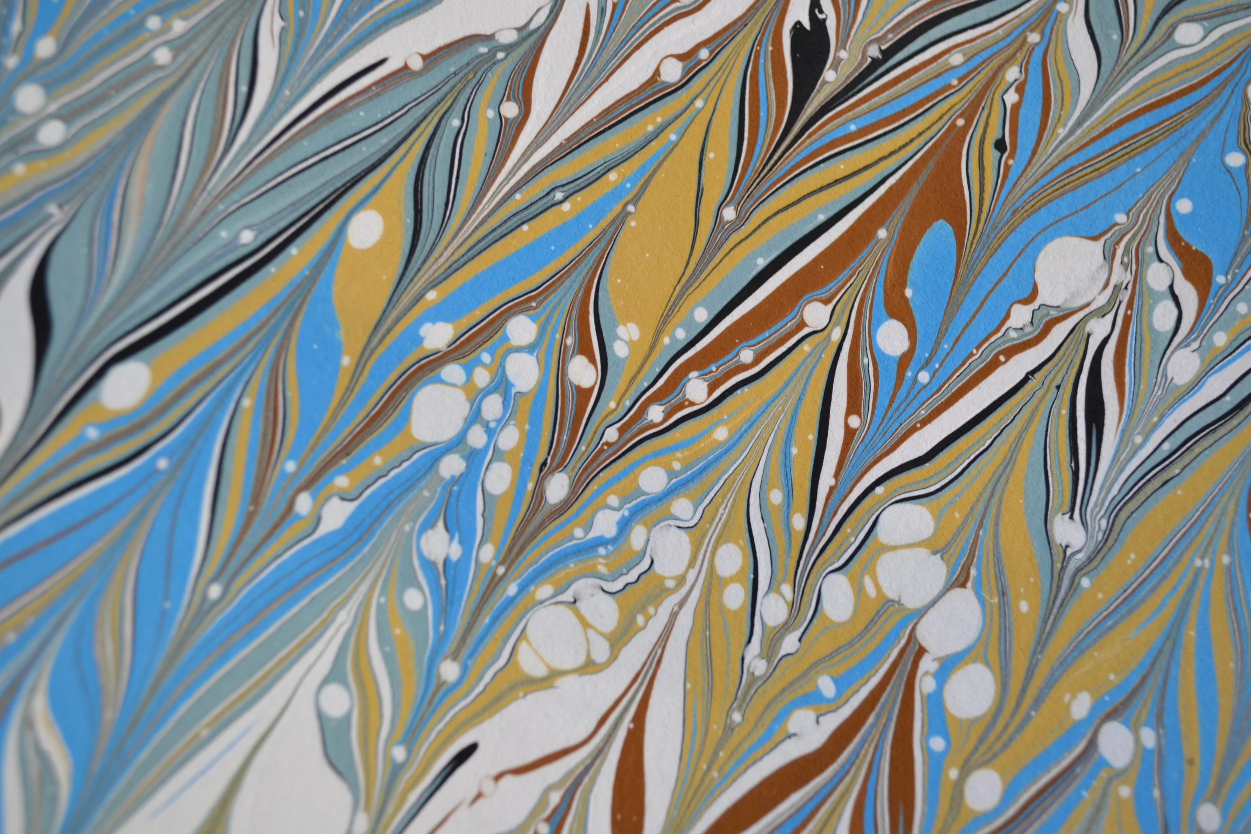 Zebra pattern - Some of my first attempts at traditional marbling