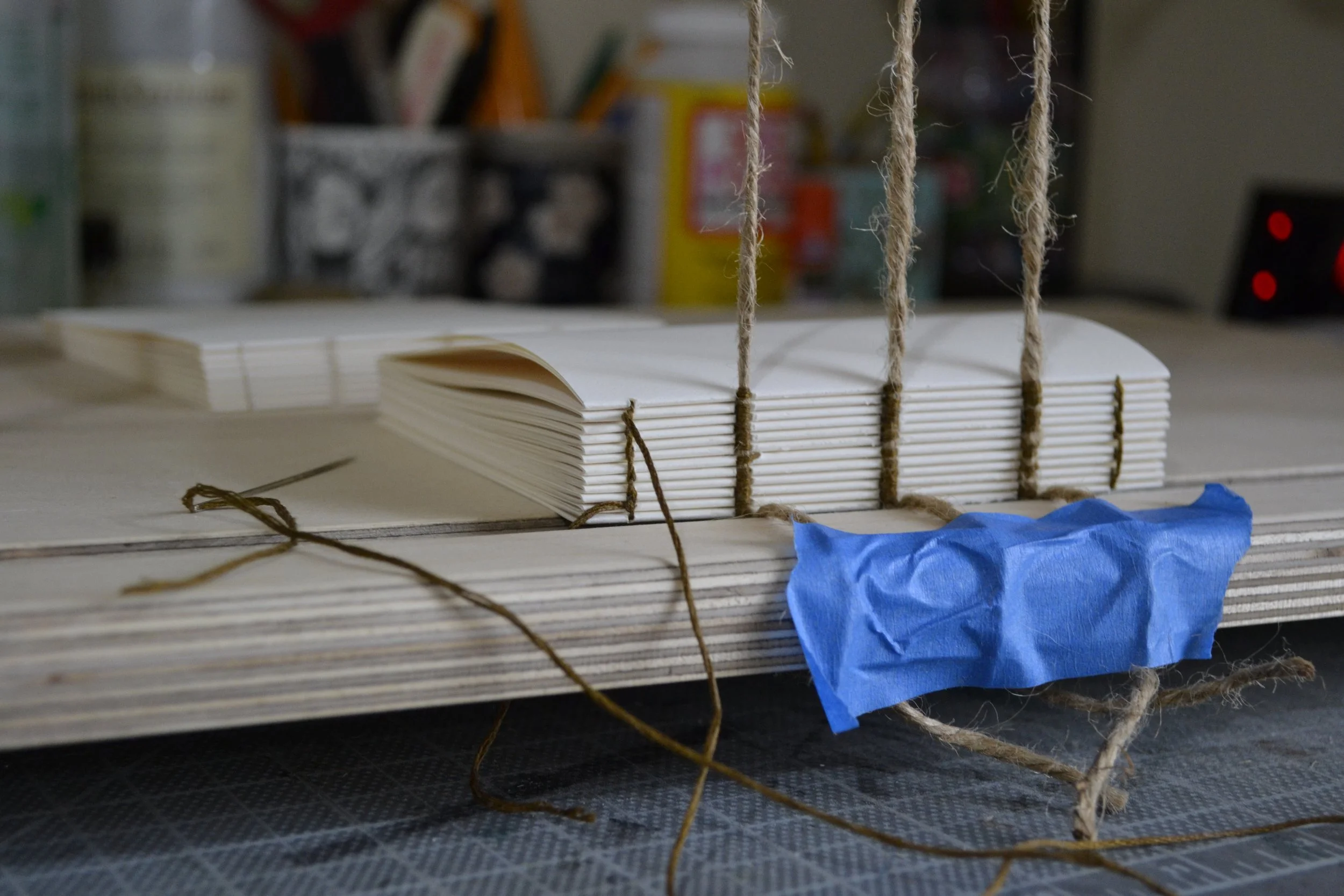 Sewing on my sewing frame 