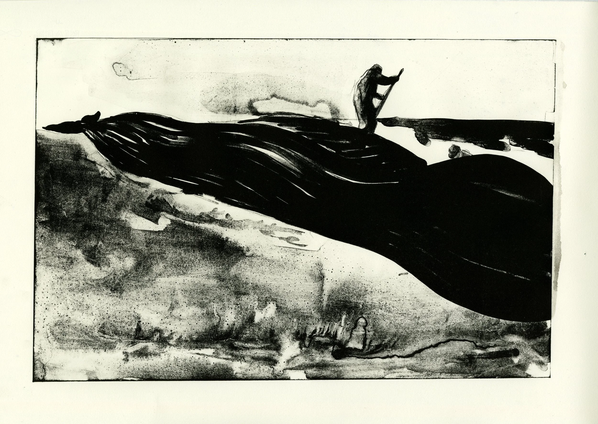 Aluminum plate lithograph