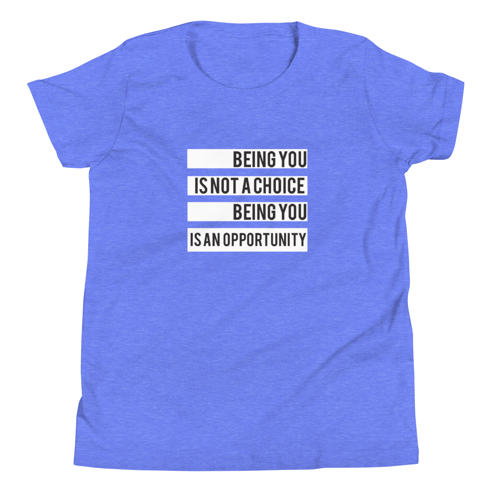 BeingBlackOppurtunity1_gspiredwhite_mockup_Front_Flat_Heather-Columbia-Blue.png