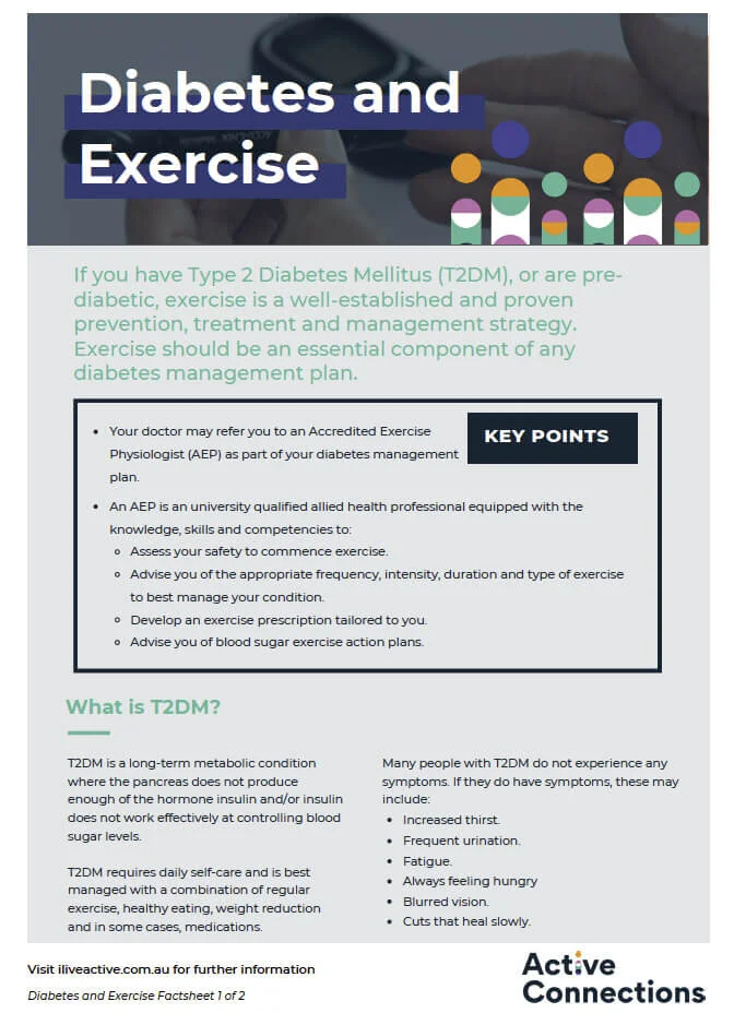 Diabetes Fact Sheet — Active Connections | Exercise Physiology Gold Coast