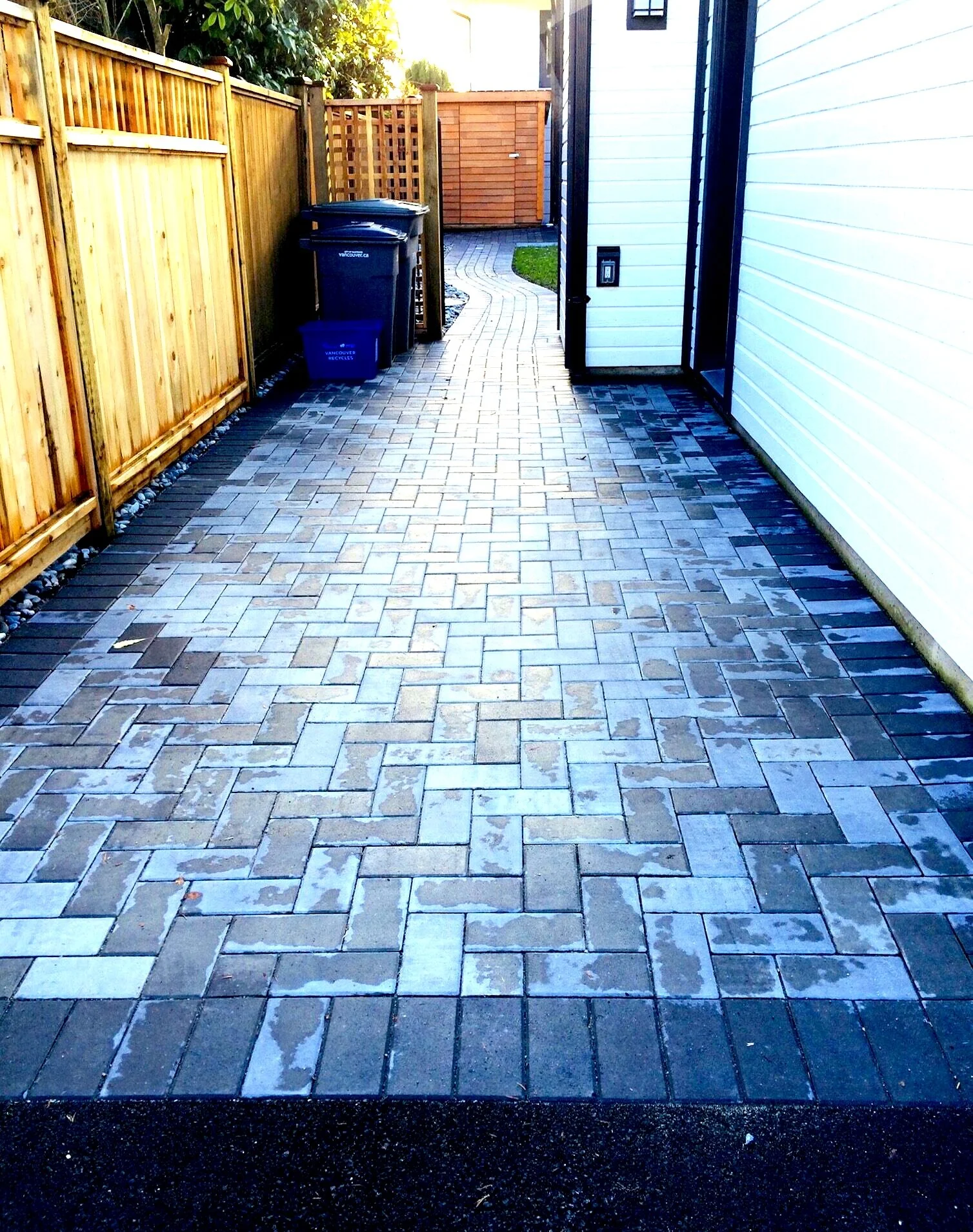 parking with standard pavers