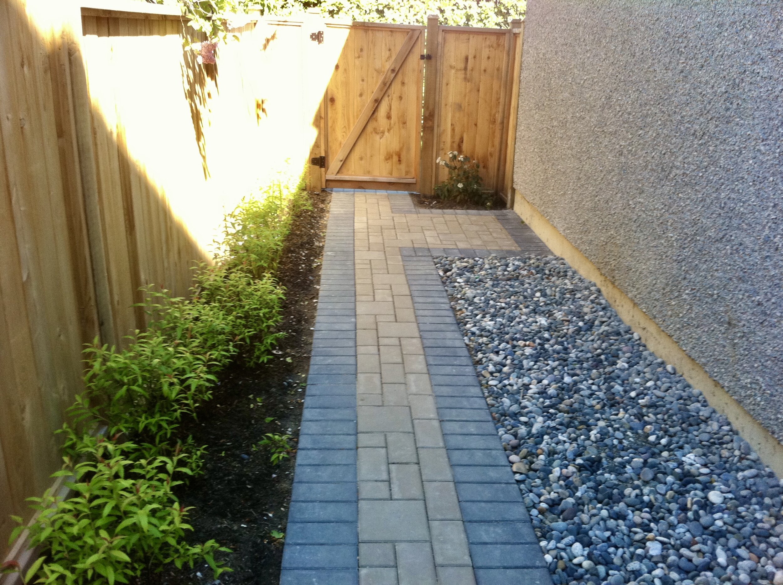 pathway with standard pavers