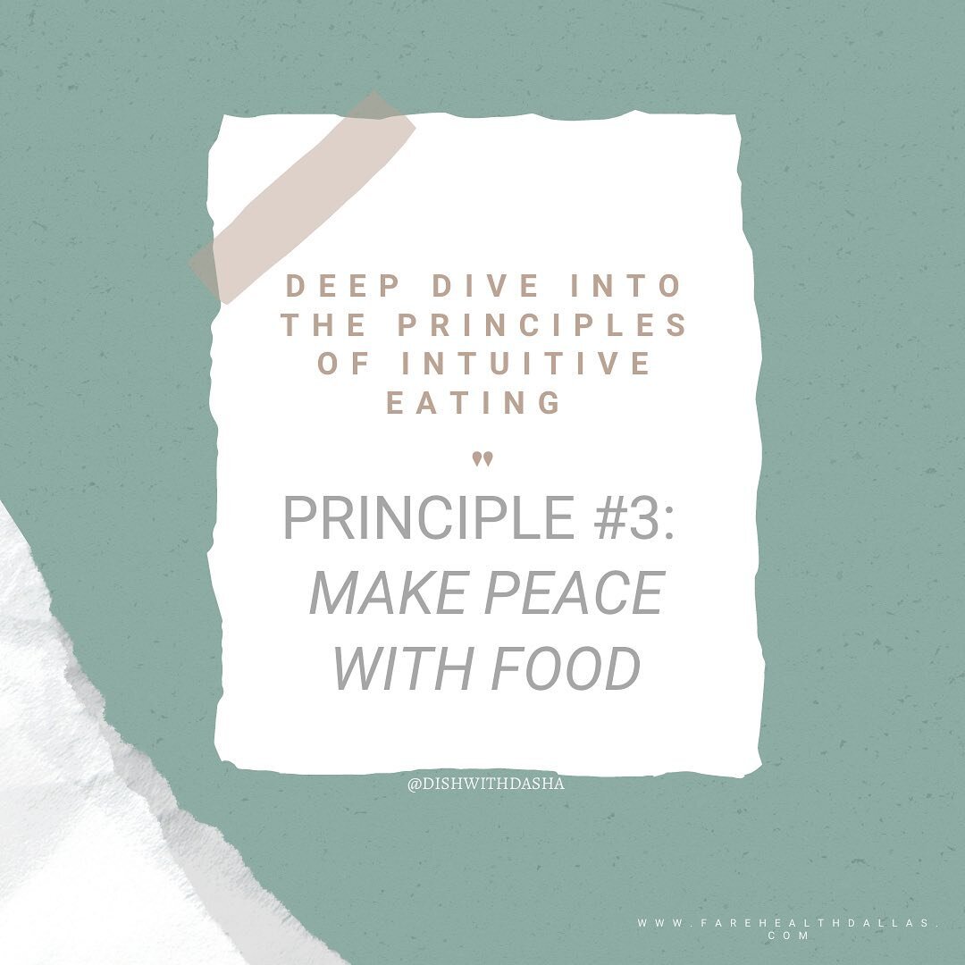 🏳️Wave that white flag w/ the war you have w/ food. It&rsquo;s time to give yourself the unconditional permission to eat. After forbidding &amp; restricting foods for so long, there is an immense amount of feelings of deprivation. That comes w/ unco