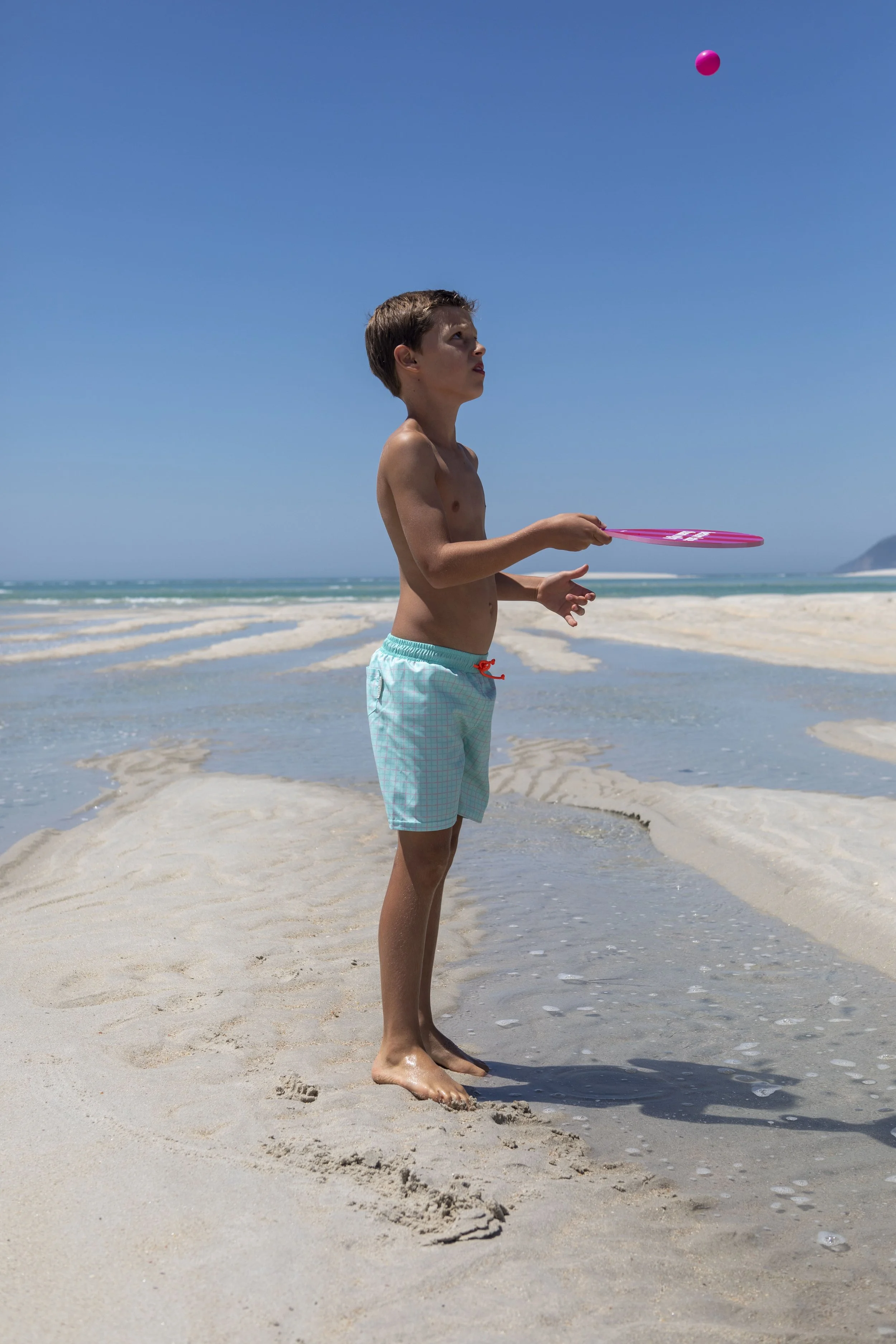 BAG-B-V1-Gingham splash classic swim shorts-f.jpg