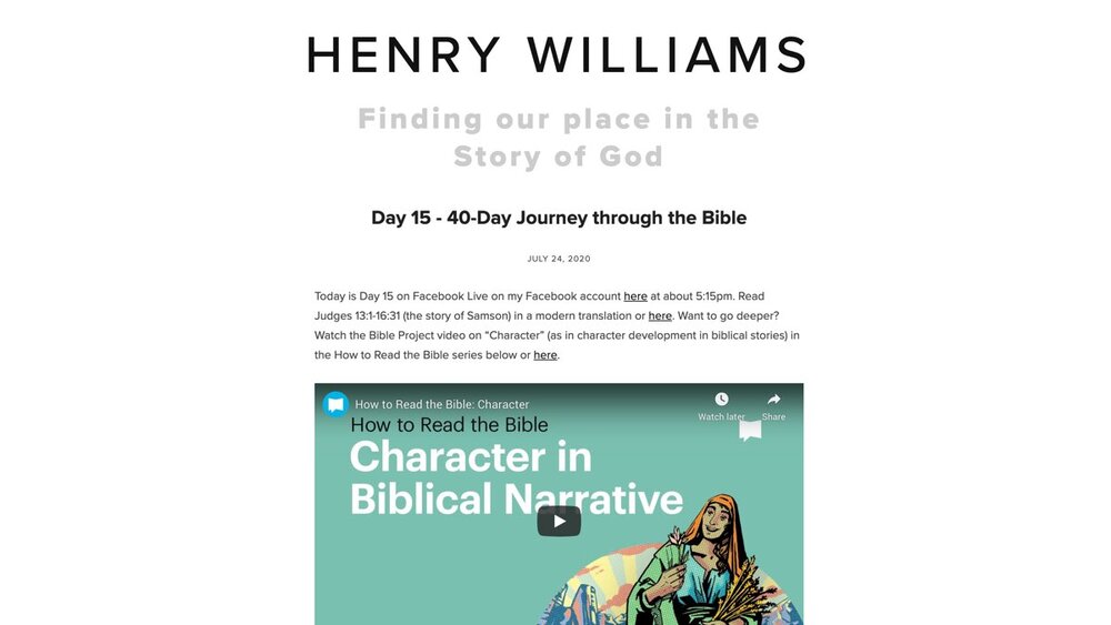   Henry William’s Animated Video Blog  