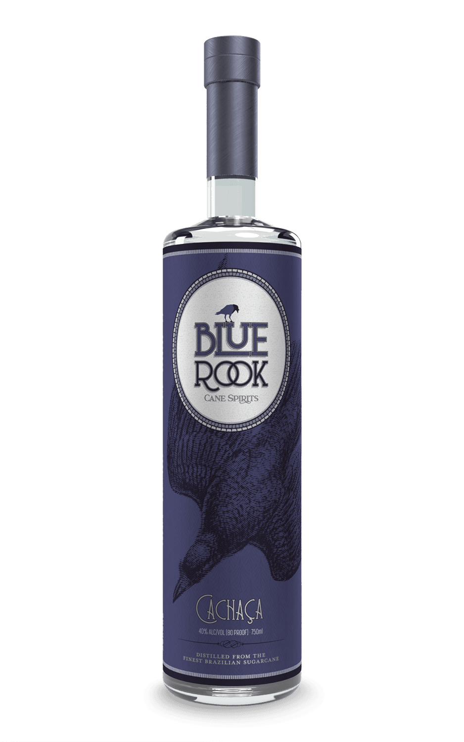 Blue Rook Distillery Cachaça Bottle Front View