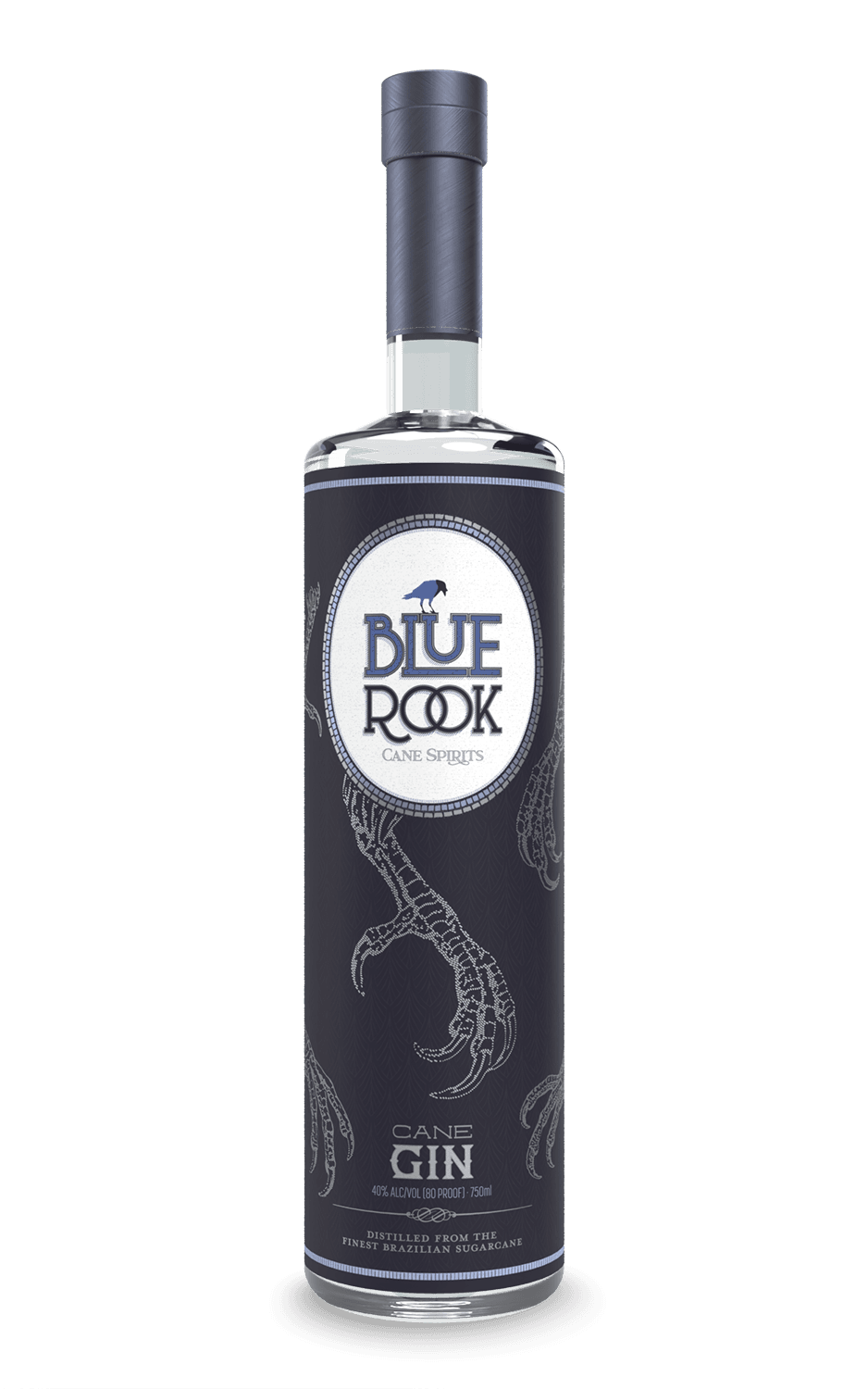 Blue Rook Distillery Cane Gin Bottle Front View