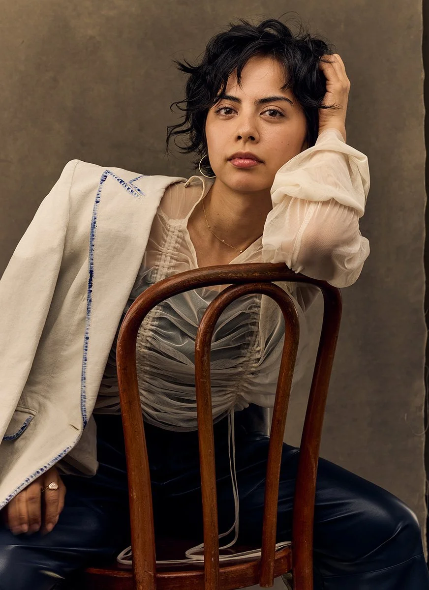 Editorial portrait in a Los Angeles studio capturing authentic presence and emotional depth.