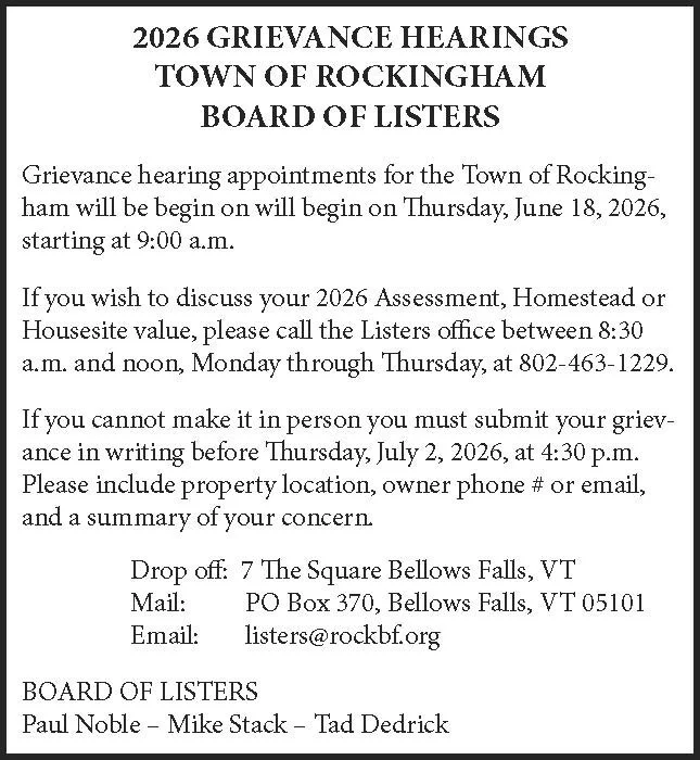 Town of Rockingham, 2x3.5, 06-10-26, Grievance Hearings.jpg
