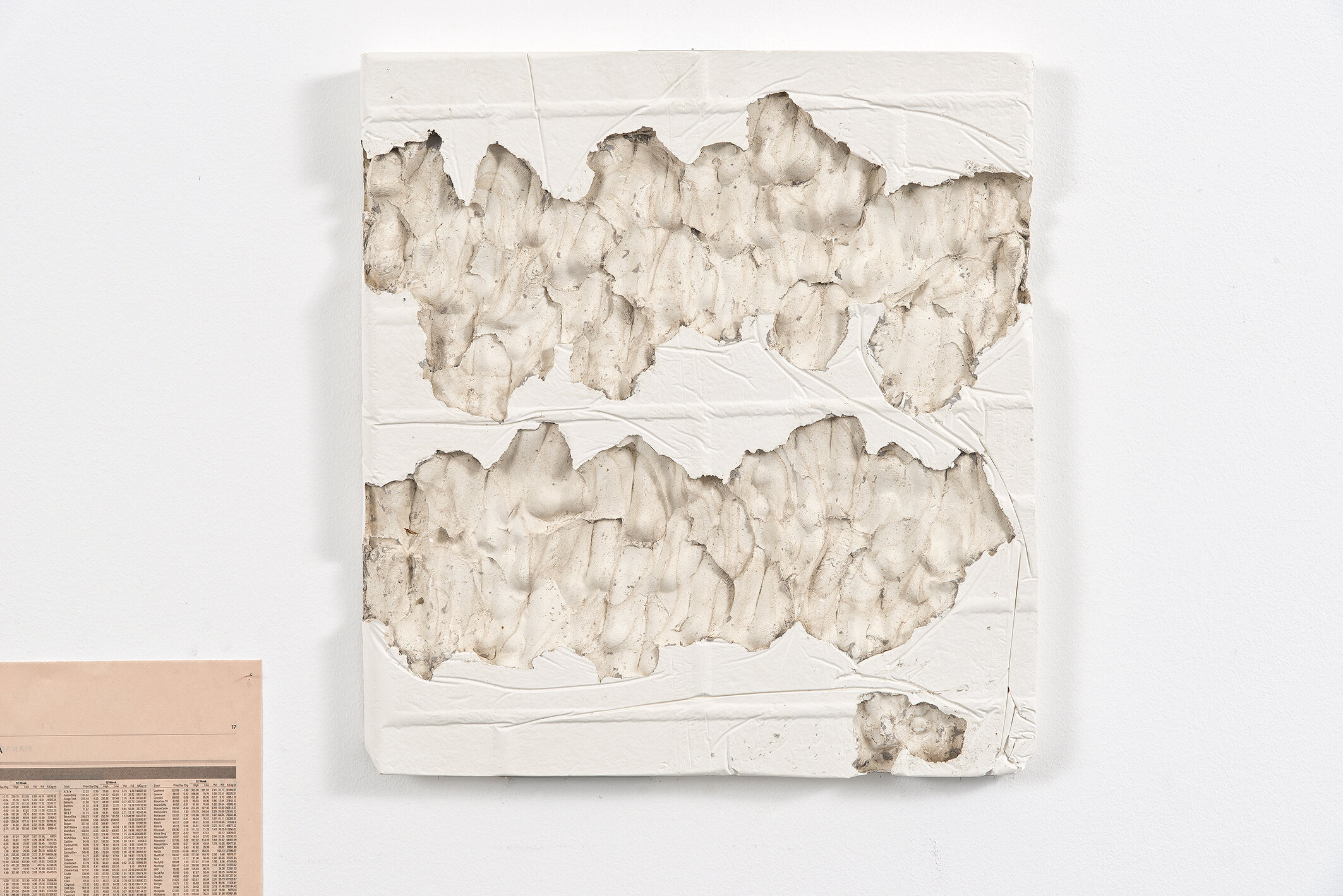   Gypse Riverbed (de orilla a orilla) , plaster, unfired clay, 38cm x 40cm x 4cm, 68projects, Berlin, Germany, 2018 