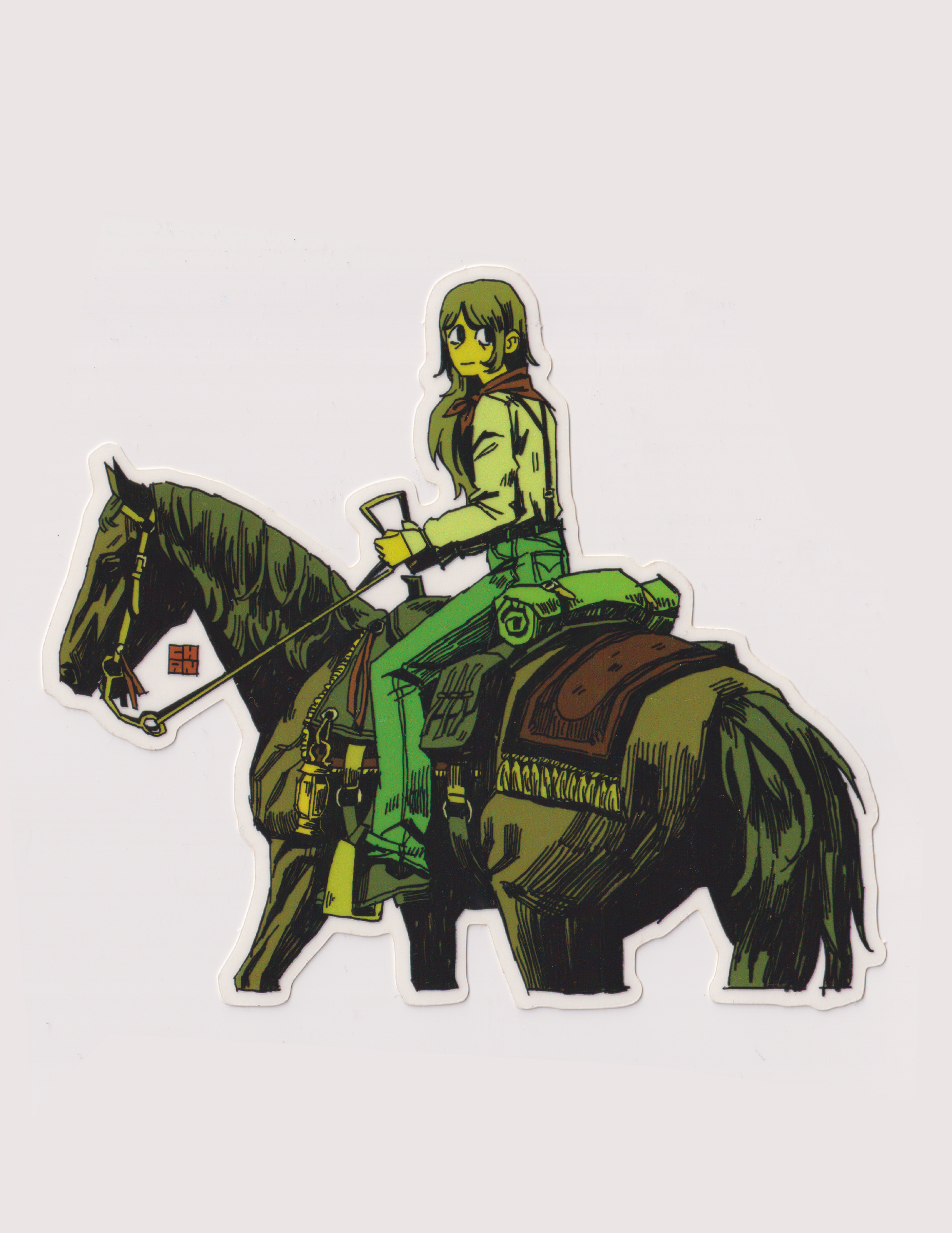 Cowgirl & Horse Sticker