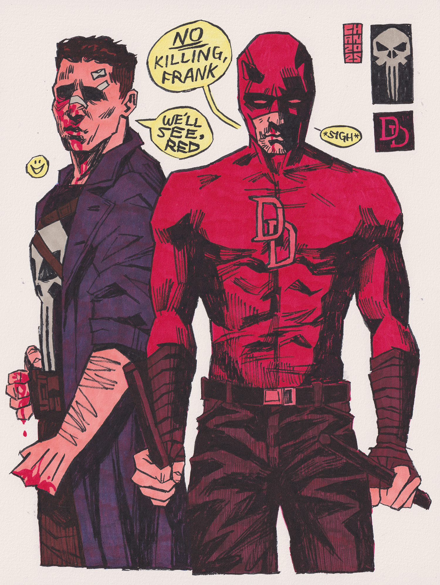 "Red", 2025, traditional, for Gallery Nucleus' Marvel Signature Exhibition
