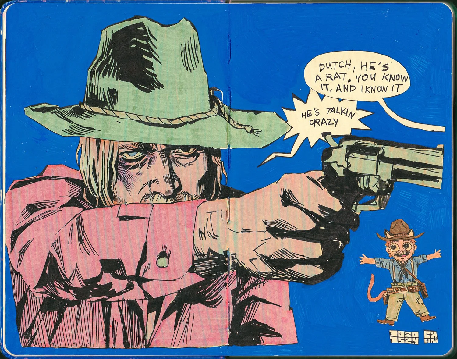 "RDR2 sketchbook", 2024, traditional