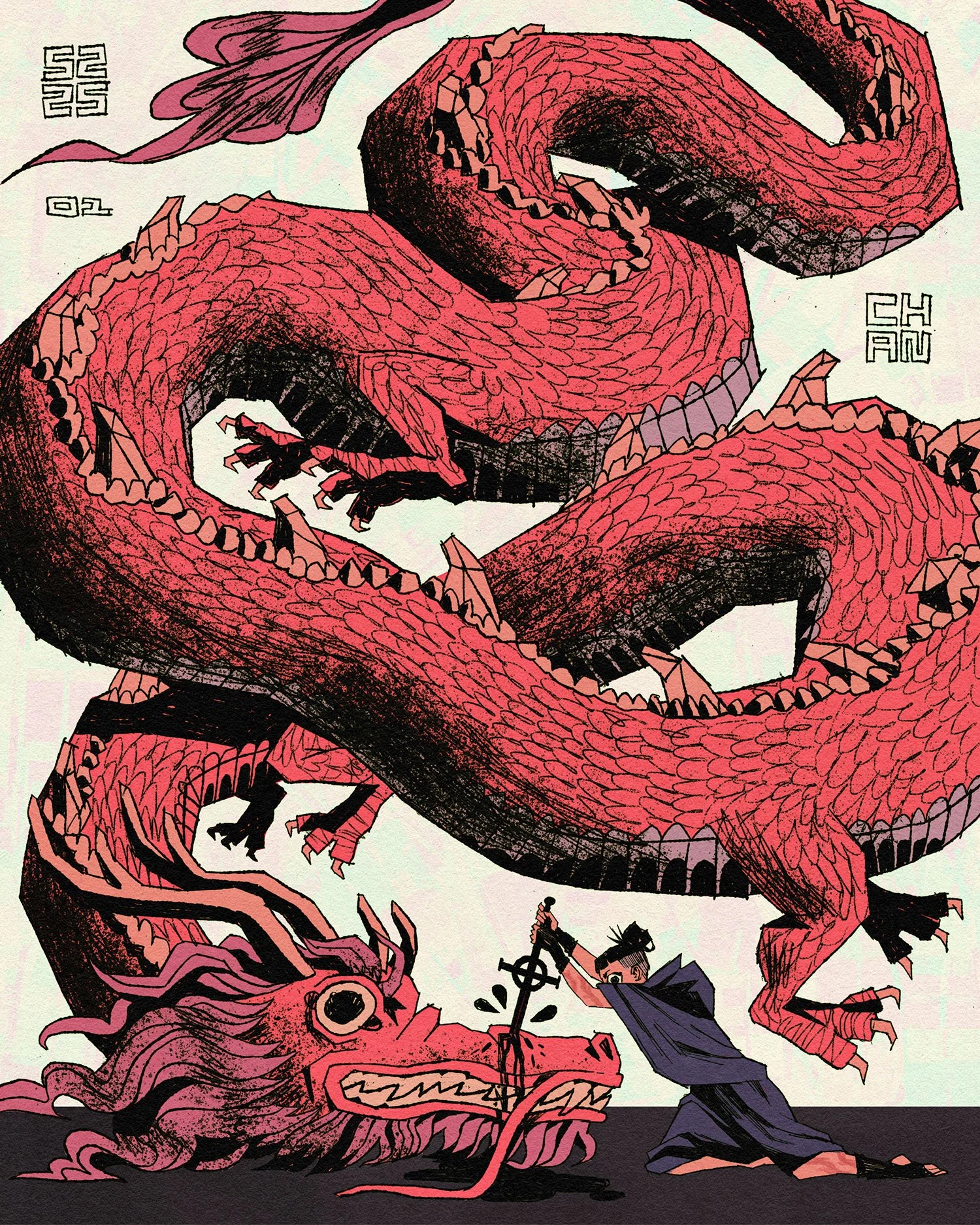 "Dragon Slayer", 2025, digital