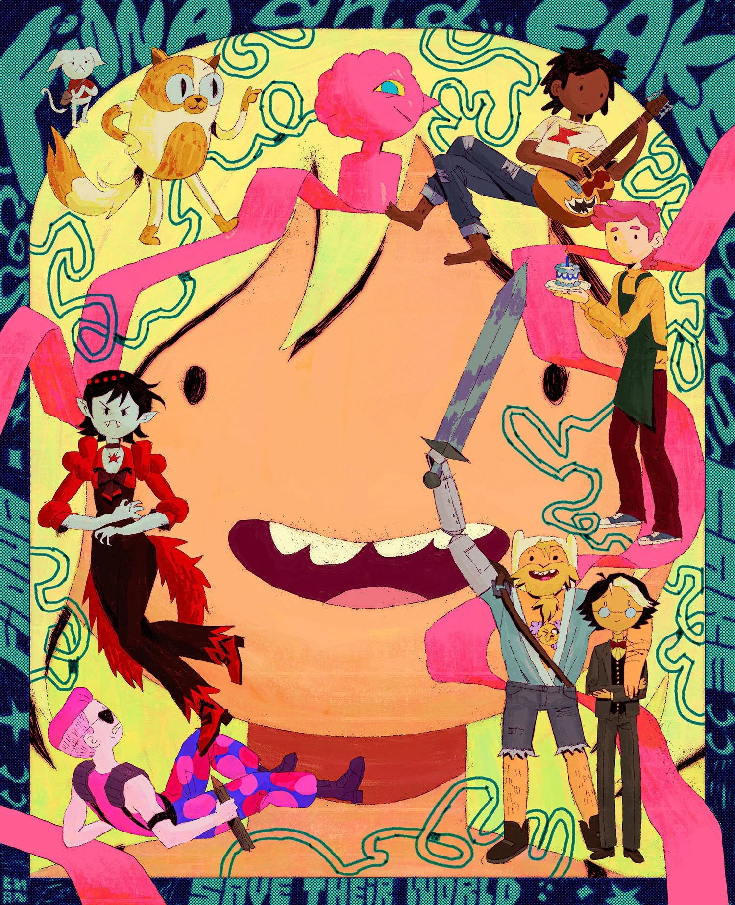 "Fiona and Cake", 2025, digital