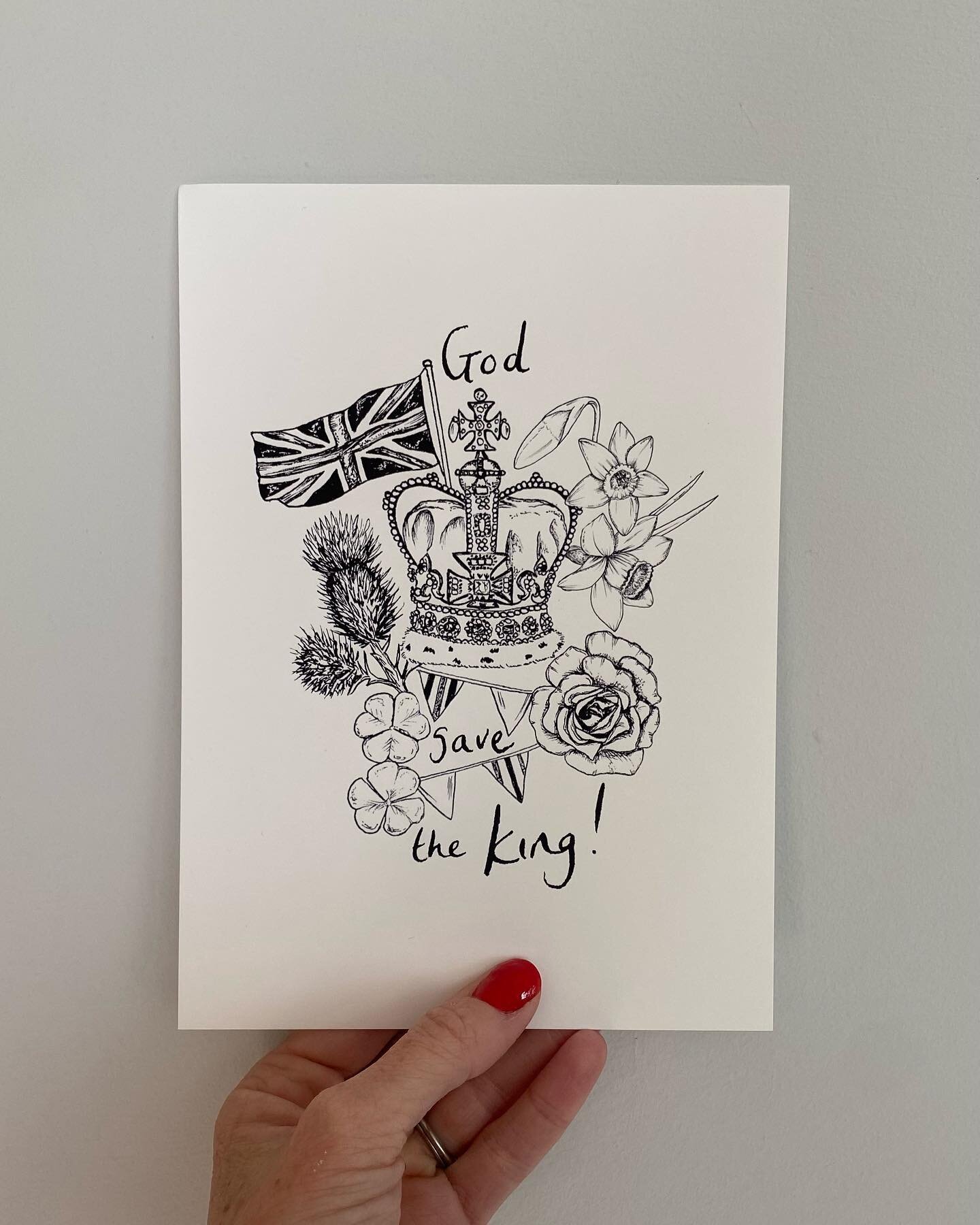 🇬🇧HIP HIP HOORAY! 🇬🇧

Three glorious prints created to celebrate the coronation of King Charles III 👑

&ldquo;God Save The King!&rsquo; features St. Edward&rsquo;s Crown, the flora of the four nations, a flying union jack and some celebratory bu