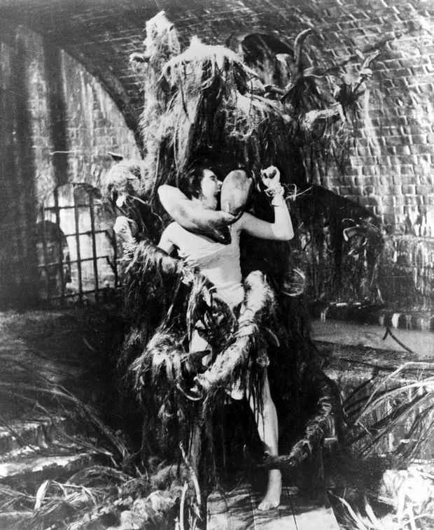  Scene from the 1957 British horror movie The Woman Eater 