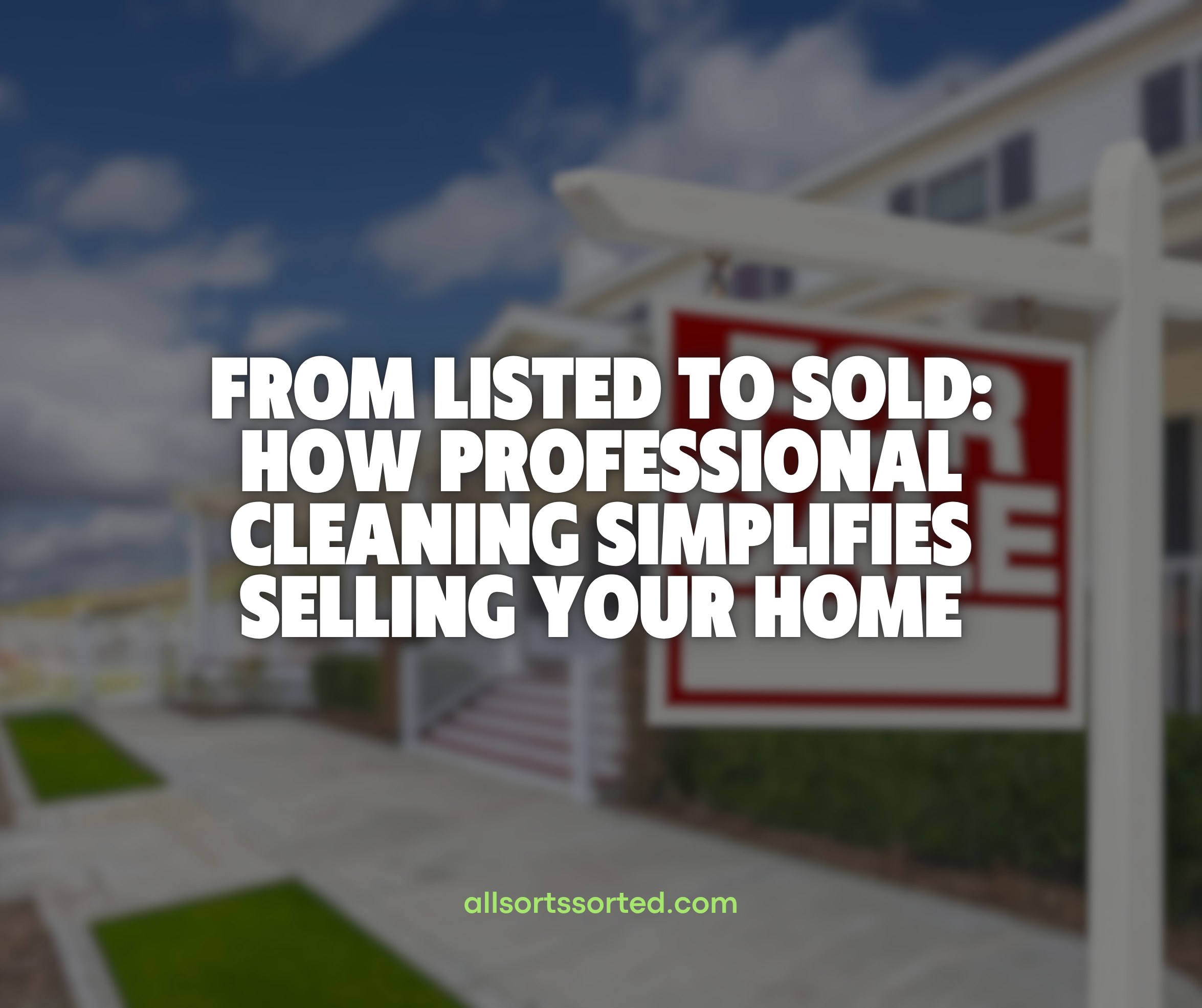 From Listed to Sold: How Professional Cleaning Simplifies Selling Your Home