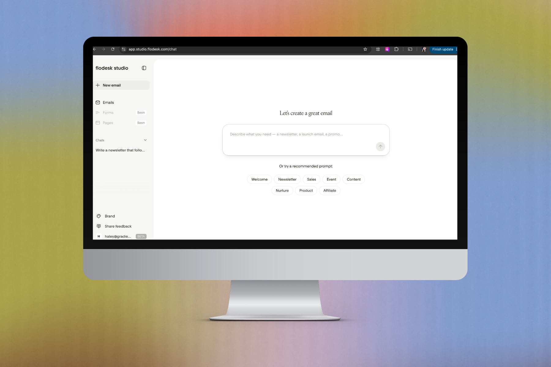 I Gave Flodesk Studio One Prompt and 20 Minutes. Here's What Happened.