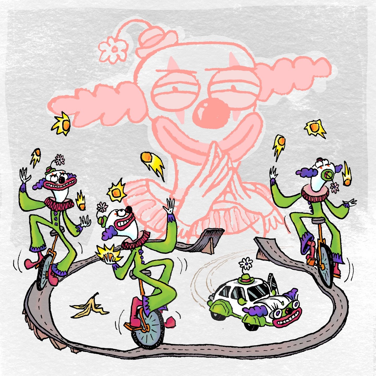 Our new song &ldquo;Clown&rdquo; is out now. Take a listen and chuckle all you want! 🤡

written and performed by Homemade Haircuts
recorded December 12-14, 2025, at @wbazrecords in Athens, GA
produced, engineered, and mixed by @pterodactyl.tom 
mast