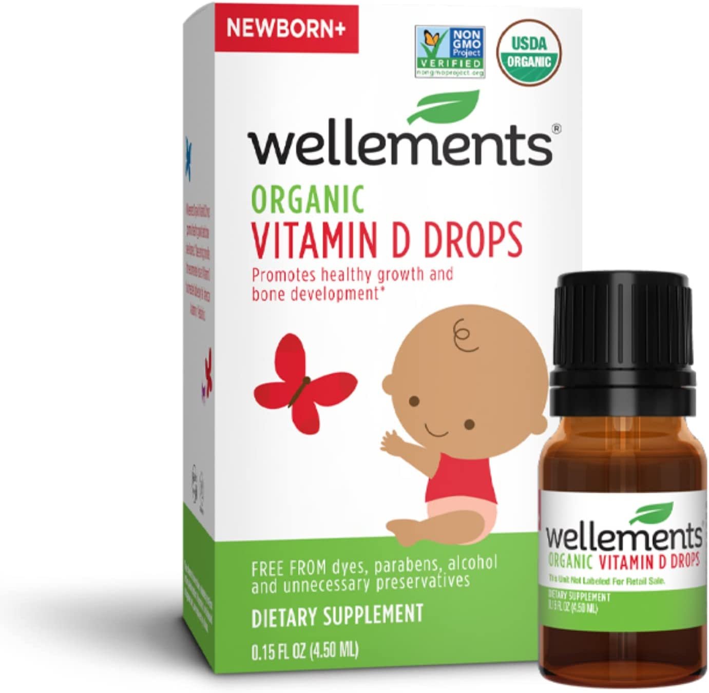 Wellements Certified Organic Baby Vitamin D Drops*