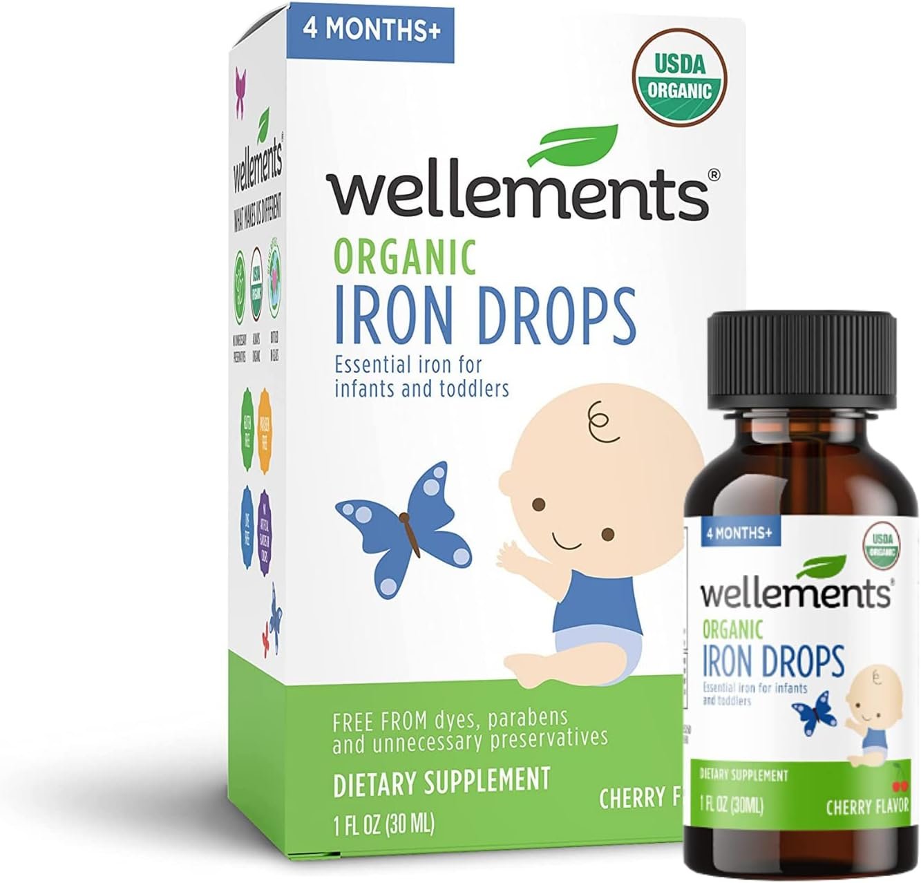 Wellements Organic Iron Drops for Babies