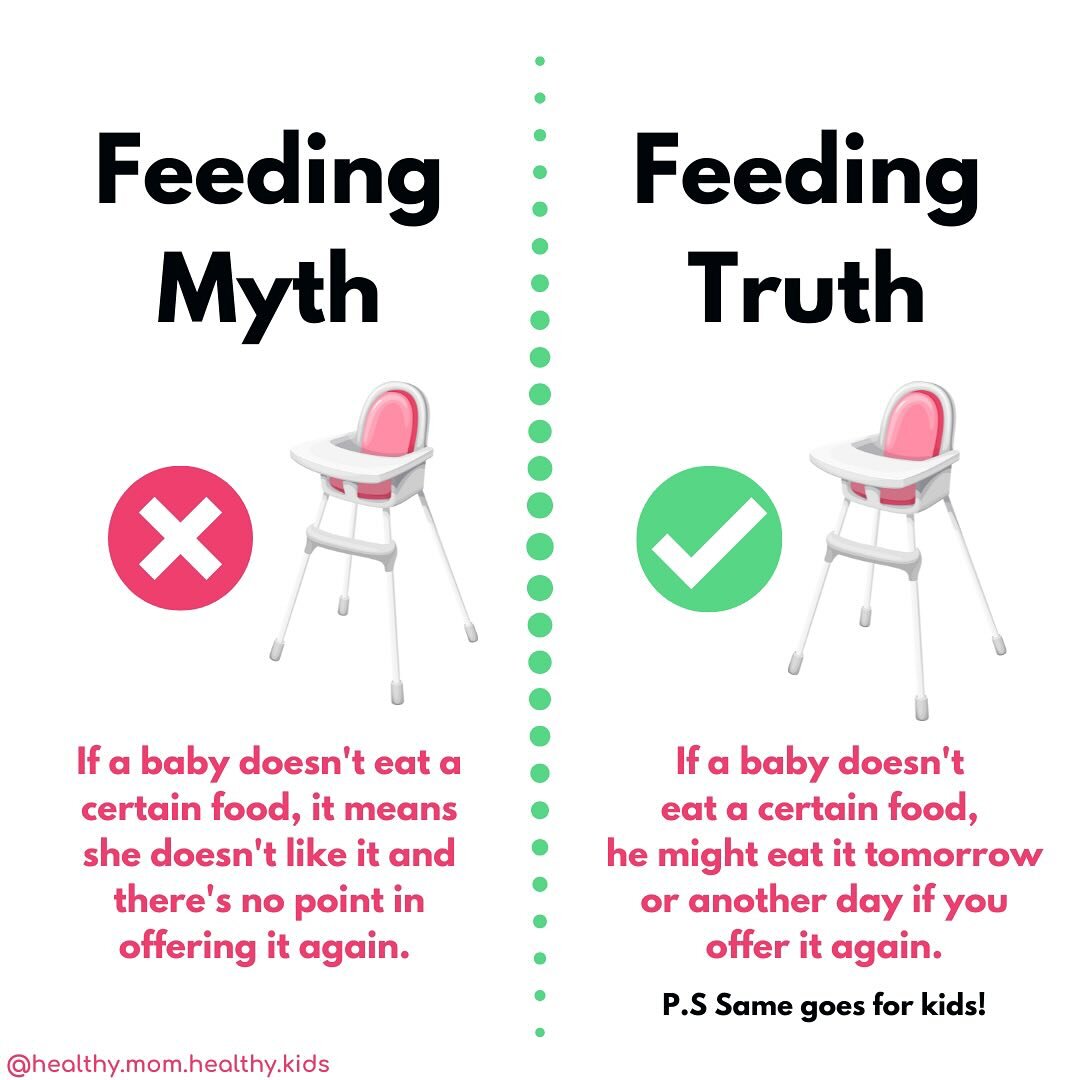 Had a great question ❓️from a mom the other day asking how to tell whether a baby who pushes food away after taking 3-4 bites of something is communicating that he is full or actually doesn&rsquo;t like the food. She wondered what is the best way to 