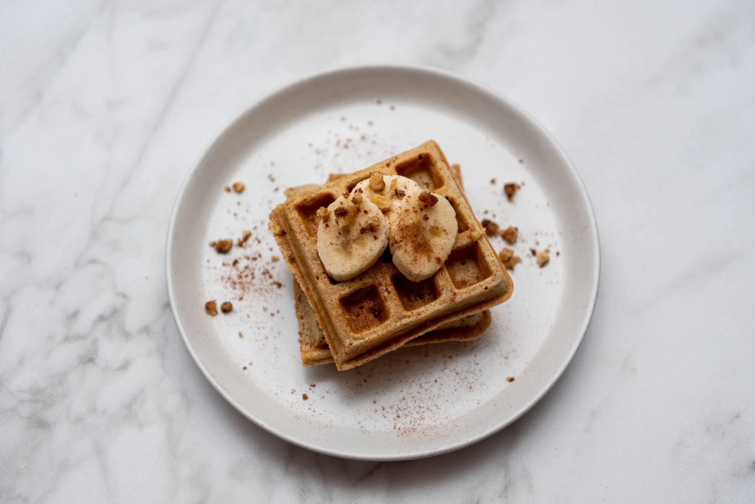 Simply Nutritious Banana Spelt Waffles 