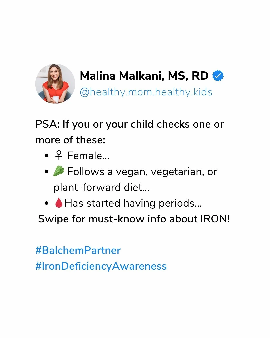 #BalchemPartner Did you know that iron deficiency is one of the most common nutrient gaps worldwide? 💭 If you or your child follows a plant-based diet, is female and has started menstruating, or is an athlete, iron needs are higher, and it can be su
